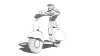 Halo soldier on Vespa