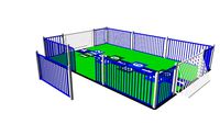 SEPCOURT 4 x 6 meter hopscotch sportcourt green blue Hags 4-6 meter