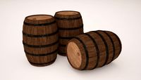 Wooden barrel 3D Model