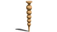 01245118-1-PERLE LEG (2.25 X 2.25 X 18)