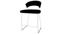 Delancey Counter Stool in Black Eco Leather by Modloft
