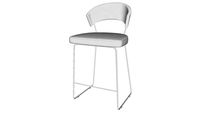 Delancey Barstool in White Eco Leather by Modloft