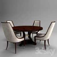 Table + chairs from the collection of ST JAMES PLACE company Schnadig