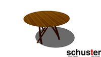 Mesa de Jantar Cruzadas Ø1400x750h