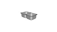 F11444 McAllister(R) Under-Mount Double-Equal Kitchen Sink, 32 inch x 18 inch x 8-9/16 inch -40 pack