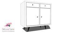 Buffet Retrô 2 PT 2 GV Branco - MOBLY
