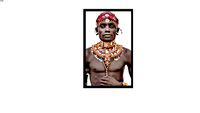 Gobelin 85-135cm WH1747 + L4050 black, Samburu Man, MondiArt