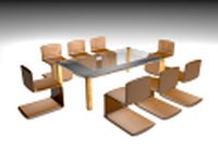 Table with chair 3D Model