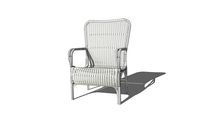MAHÉ Fauteuil de jardin en métal blanc REF 175008 PRIX 180.00