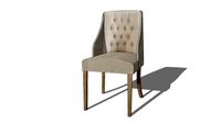 VICTOIRE Chaise capitonnée en lin écru REF 175575 PRIX 199.00