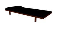 Vestry Daybed Aged Onyx Leather and Walnut by Modloft
