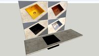 Мойка из нержавеющей стали EMAR EMB-112 (V-Ray Materials) / Stainless steel sink EMAR EMB-112