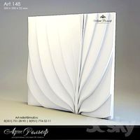 3d gypsum panel 148 from Art Relief