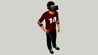 Man Wearing Oculus DK2 Virtual Reality VR Headset