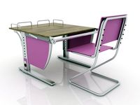 Growing desk and growing chair LIBAO LB-D05 3D Model
