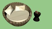 OUTDOOR SOFA WITH SIDETABLE