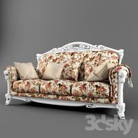 Sofa 3-seater carpenter 108, white
