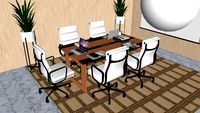3D Small Meeting Office Table