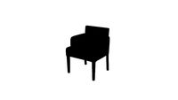 Fauteuil de table Victor, flanelle