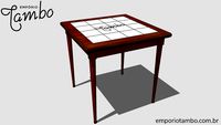 Mesa de Madeira Jantar maciça rustica quadrada Empório Tambo - Imbuia