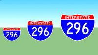 Interstate 296 Sign