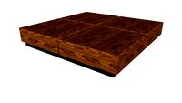 Dean Coffee Table in Teak by Modloft