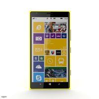 Nokia Lumia 1520 Yellow3d model