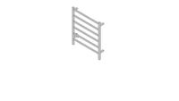 Heated towel bar BB CONTOUR 6 Bar 650mm STR-PTS 230V