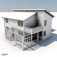 Two Story House 013d model
