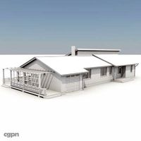 One Story House 203d model