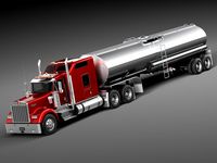 Kenworth W900 Sleeper Cab Tanker 20143d model