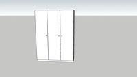 Garderob med knoppar 1500 x 2100 x 600