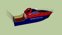 Fishing power boat