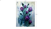 Painting spiky flowers size 80x60 cm. For sale.