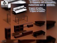 Furniture set 023d model