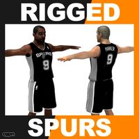 Rigged Basketball Player - San Antonio Spurs3d model