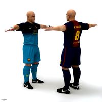 Football Player and Goalkeeper - FC Barcelona3d model