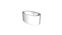 K-24001 Sunstruck(R) 60' x 34' oval freestanding bath with straight shroud and center drain