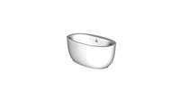 K-24002 Sunstruck(R) 60' x 34' oval freestanding bath with fluted shroud and center drain