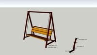 Metal swing bench