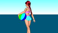 Garota com bola Girl with ball