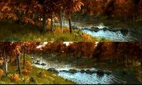 Autumn leaves mangrove creeks animated3d model