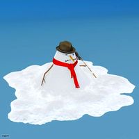 Melted Snowman3d model