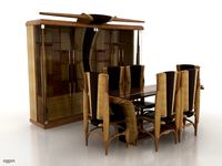 The Free Style Dining Room3d model