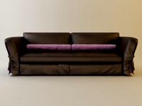 Leather Brown Sofa3d model
