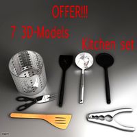 Kitchen utensils kit3d model