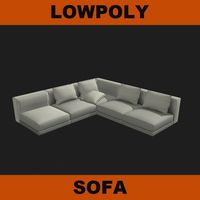 Lowpoly Sofa3d model