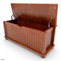 Storage Bench with Cushion 023d model