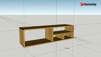 Wooden TV Cabinet 1500mm x 400mm x 400mm