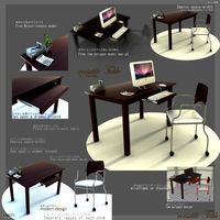 Table versatile japanes style 005 furniture decor3d model